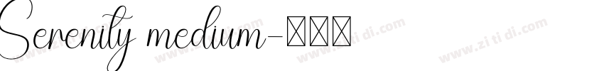 Serenity medium字体转换